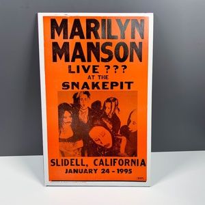 Marilyn Manson Live At The Snakepit 1995 Poster Reprint By Tribune Showprint